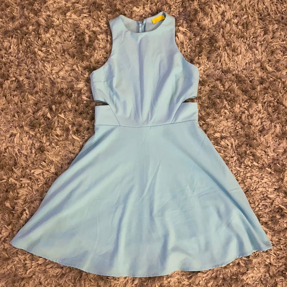 Dee Elle mini cutout cocktail dress size S light blue/teal